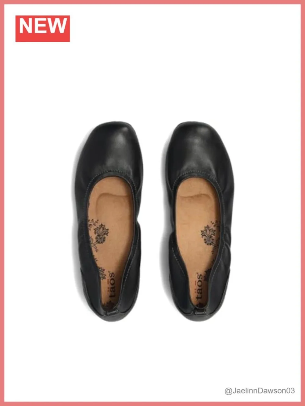 Smooth Leather Ballet Flat Cushioned Arch Support Slip On Comfort Shoes